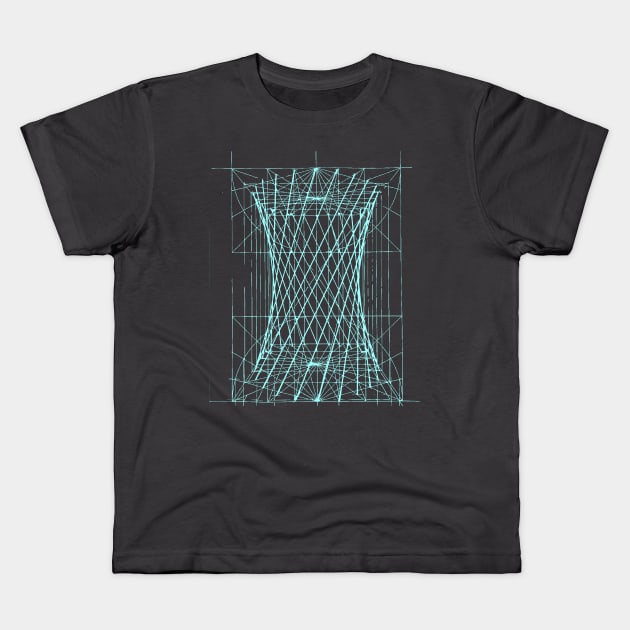 hyperboloid net Kids T-Shirt by Lamink